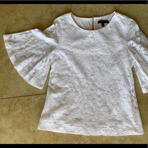 Banana Republic Lace Bell Sleeve Top